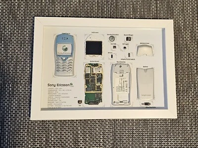 Sony Ericsson T68i Teardown, With Frame, Disassembled wall Art (Handmade) Unique - Image 1 of 4