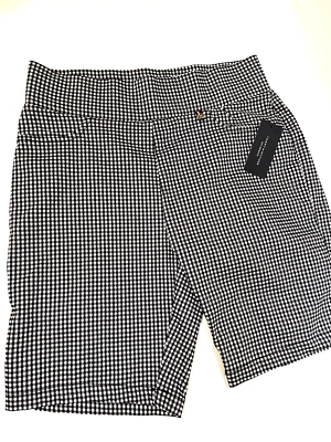 Tommy Hilfiger Mujer Talla 10 Pantalones Cortos para Caminar Negro Blanco Cuadros Pull On Nuevos con Etiquetas Foto 1 de 4
