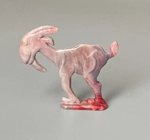 VTG Signed Cracker Jacks Stand Up Billy Goat Toy Prize Pink-Gray Plastic 1.25” - Picture 1 of 7