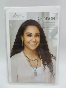 Annie's Simply Beads kit fai da te cremisi # BD133 perline granato e ciondolo metallo martellato - Foto 1 di 2