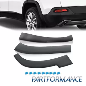 3PCS Rear Left Wheel Flare Fascia Molding Set For Jeep Cherokee 2014-2019 LH Set - Picture 1 of 12