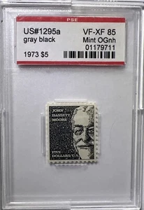 US Scott 1295a  gray black.  (Graded VF-XF 85 Mint OGnh) - Picture 1 of 4