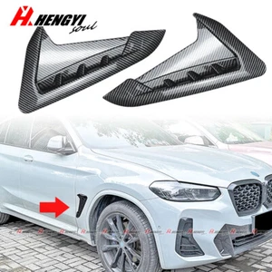 Cubierta de moldura de ventilación de ala de aire para guardabarros estilo carbono para BMW X3 X4 M 2018-23 - Imagen 1 de 3