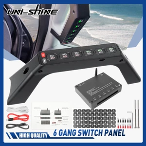 6 Gang Auxiliary Grab Handle Switch Panel Relay System For Ford Shelby F-150 - Foto 1 di 10