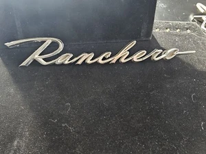 Vintage 1970's Ford Ranchero Chrome 12" Emblem Car Logo Rare Collectable - Picture 1 of 5