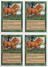 MTG: TARPAN 5th Edition COMMON; played, Excellent condition x4
