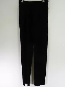 Moschino - Cheap & Chic - Vintage - Velvet Black Trousers - Size US8 IT42 UK 10 - Picture 1 of 6