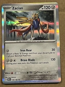 2023 POKEMON - PARADOX RIFT - ZACIAN - HOLO 136/182 - Picture 1 of 2