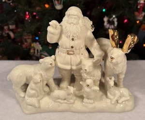 Mikasa Holiday Elegance Santa & Animal Scene Figurine: Porcelain • Christmas - Picture 1 of 18