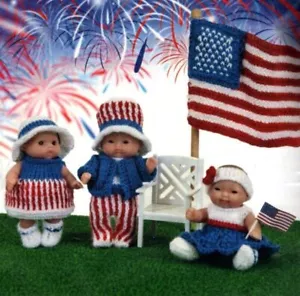 NIP MARY MAXIM 4TH OF JULY CELEBRATION KNIT DOLL KIT - Picture 1 of 2
