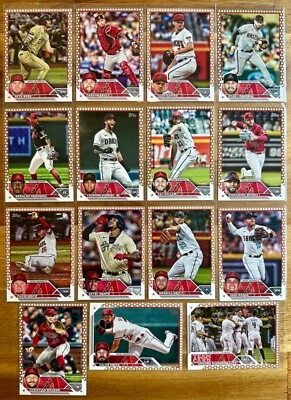 15 Card Lot of 2023 Topps Arizona Diamondbacks Gold Star Parallels - Image 1 of 2