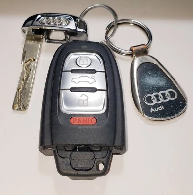 2011 Audi S4 Quatro Platinum Addition OEM Key FOB & OEM Audi Key Chain  - Image 1 of 4