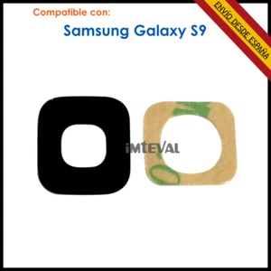CRISTAL CAMARA LENTE SAMSUNG GALAXY S9 G960F G960 ADHESIVO LENS CAMERA TRASERO - Imagen 1 de 2