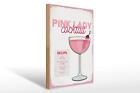 Holzschild Rezept Pink Lady Cocktail Recipe 30x40 cm Deko
