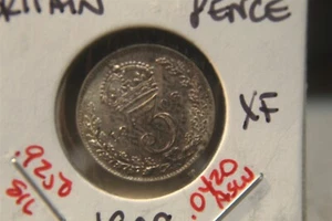 GREAT BRITAIN 3 PENCE 1908 SILVER KM797.2 #2 - Picture 1 of 2