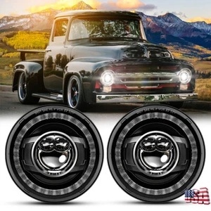 Lo más nuevo 2 piezas faros LED redondos de 7" ojos de halo ángel para camioneta Ford F100 F150 F250 - Imagen 1 de 12