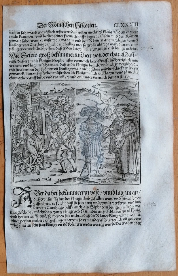 Livius Roman History Large Woodcut Schoeffer (Q)  - 1530 - Image 1 of 1
