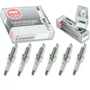6 pcs NGK V-Power Spark Plugs for 1999-2004 Jeep Grand Cherokee 4.0L L6 - qv - Picture 1 of 5
