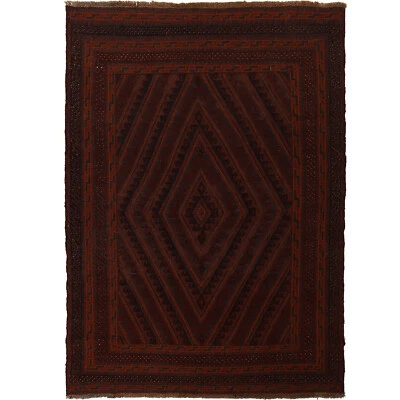 Hand Knotted Afghan Tribal Living Room Area Rug Traditional Rug 4'5x6'2ft-Y16609 - Image 1 of 4