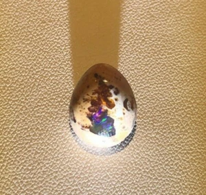 Autentico opale di fuoco messicano, vortice di flash, #17 cabochon a goccia - Foto 1 di 9