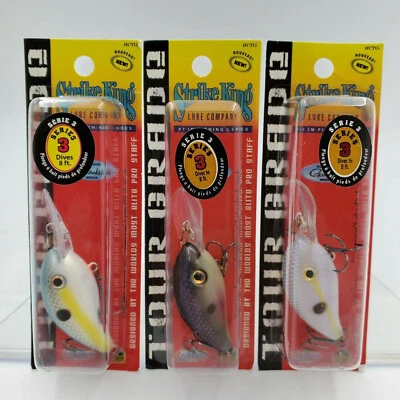 Vtg Discontinued New Strike King Tour Grade Series 3 Crankbait You Choose Color - Image 1 of 4