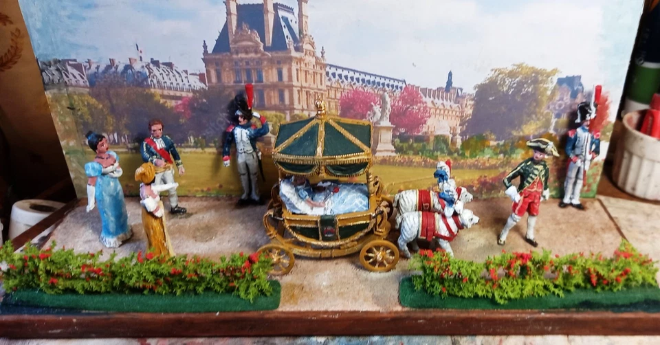 diorama UNIQUE signé DELSAL le ROI de ROME aux Tuileries - plomb 1/35e EMPIRE  - Photo 1/1