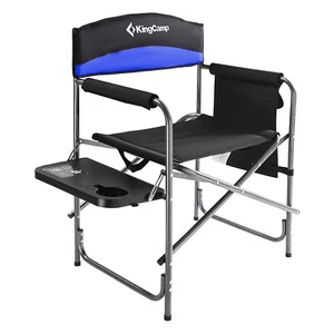 KingCamp Compact Camping Folding Chair with Side Table and Storage Pocket, Blue - Picture 1 of 6