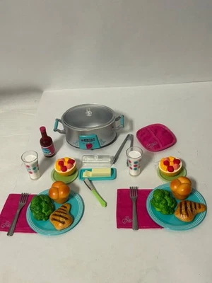 Conjunto de jantar American Girl panela lenta panela frango com acessórios - Imagem 1 de 4