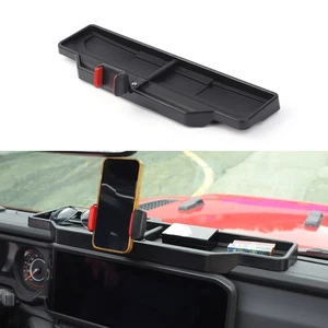 Center Phone Holder Mount Bracket Storage Box Tray For Jeep Wrangler JL JT 24 25 - Picture 1 of 23