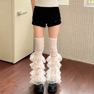  Spitze Patchwork Flor Socken Kawaii Accessoires Kniehohe Stulpen - Bild 1 von 17