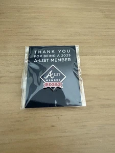 2025 Atlanta Braves A List Member Logo Lapel Pin Mlb Baseball All Star Game - Picture 1 of 2