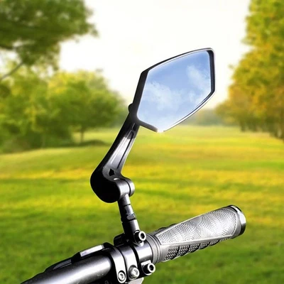 Bicycle Rotatable Rearview Mirrors Handlebar Mirror Glass Plastic Rotatable - Bild 1 von 4