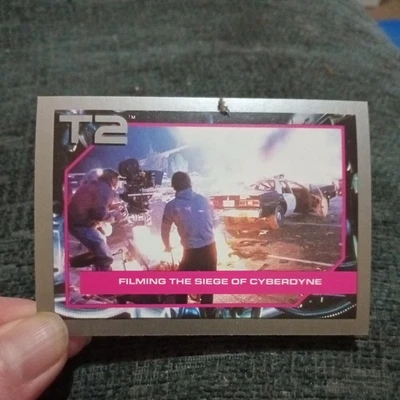 💥T2 Terminator 2 Judgment Day Impel 1991 #79 filming the siege of cyberdyne  - Image 1 of 2