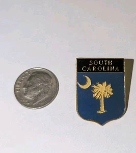 Carolina del Sur Media Luna Palmera Escudo de armas Solapa Pin Escudo estatal - Imagen 1 de 2