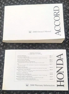 Honda Accord 2000 juego manual del propietario - Imagen 1 de 6