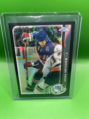 2002-03 TOPPS CHROME BLACK REFRACTOR #133 MARK MESSIER 055/100 HOF - Image 1 of 2