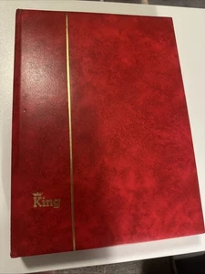U.S. & WORLD STAMP COLLECTION USED IN KING STOCK ALBUM - RED 24 PAGES - Picture 1 of 16