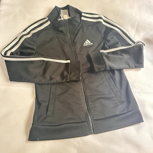 Adidas Classics Zip Up Track Jacket Boy's Size S Black - Picture 1 of 3