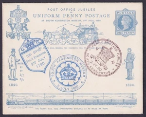 Sobre PO Jubilee 1890 3x diferentes cancelaciones de South Kensington + inserto excelente - Imagen 1 de 2