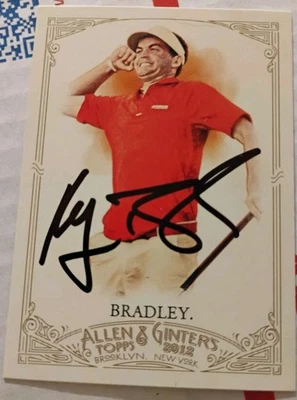 TARJETA COLECCIONABLE KEEGAN BRADLEY GOLF SUPERSTAR LEGEND FIRMADA TOPPS ALLEN & GINTERS Foto 1 de 2
