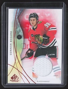 2024-25 UD SP Game Used CONNOR BEDARD #108 Red Jersey Parallel Blackhawks - Bild 1 von 3