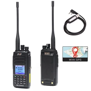 TYT MD-UV390 GPS V/UHF Dual Band DMR Radio 5W Walkie Talkie + Programming Cable - Picture 1 of 11