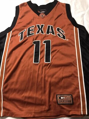 Camiseta de baloncesto #11 Texas Longhorns talla L número 11 rara Coliseo atletismo Foto 1 de 3