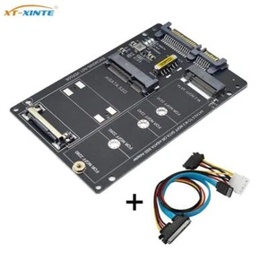 Adaptador M2 KEY B-M mSATA SSD a SATA3.0 22 pines para M.2 NGFF 2230-2280 SSD 2 en 1 - Imagen 1 de 9