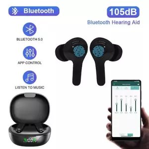 Audífonos Bluetooth recargables CIC audífonos teléfono aplicación control táctil - Imagen 1 de 12