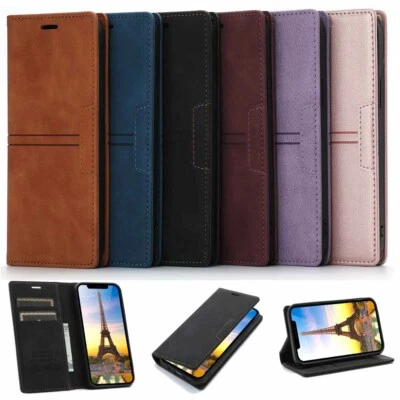 Magnetic Shockproof Flip Card Case Stand Cover For Samsung Note 8 9 10+ 20 Ultra - Image 1 of 4