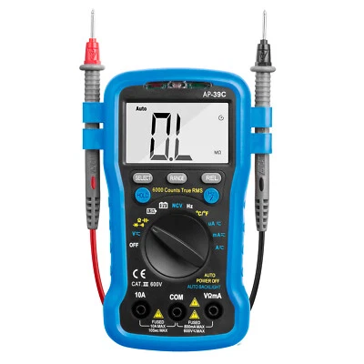 Handheld Kapazitaets messgeraet Voltmeter Amperemeter Digital Multimeter 6000cou - Bild 1 von 4