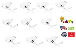 10 Pack OEM Samsung AFC Fast Charger with 5 Foot Cable for S4,5,6,7,Note - Picture 1 of 5