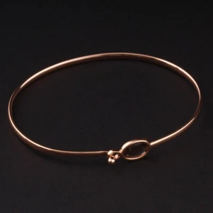 Georg Jensen Gold Bangle w. Smokey Quartz # 1506. Savannah. Vivianna Torun. NEW! - Picture 1 of 4