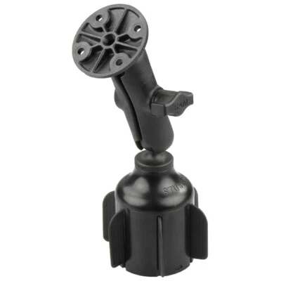 RAM Stubby Vehicle Cup Holder 1" Ball Mount with Round AMPS Adapter Plate - Image 1 of 2